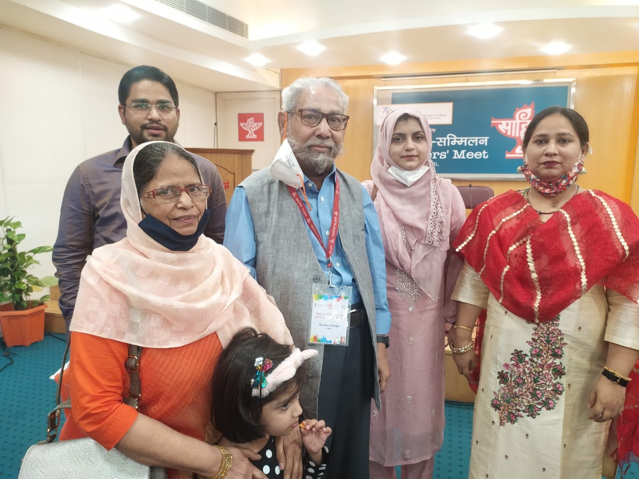 Hussain Ul Haque speaking at a literary event